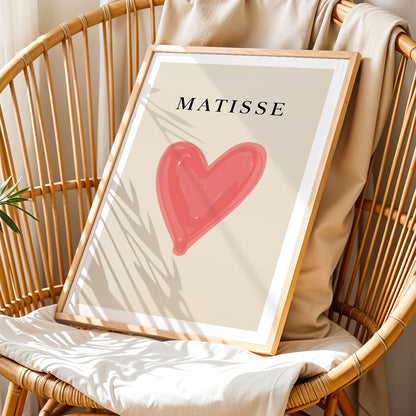 Matisse Heart Minimalist Framed Wall Art