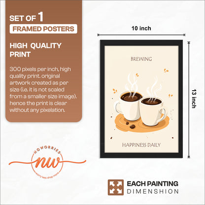 Brewing Happiness Coffee Frame Set of 1