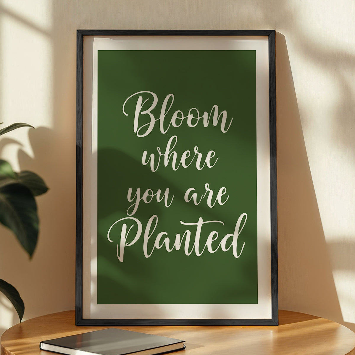 Motivational Botanical Quote Framed Poster