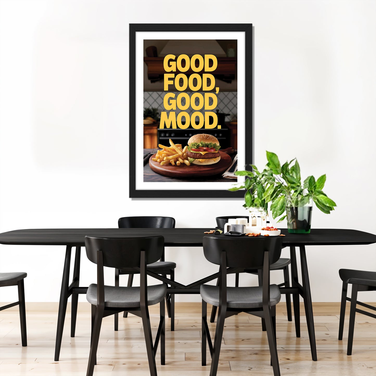 Good Food, Good Mood Wall Frame