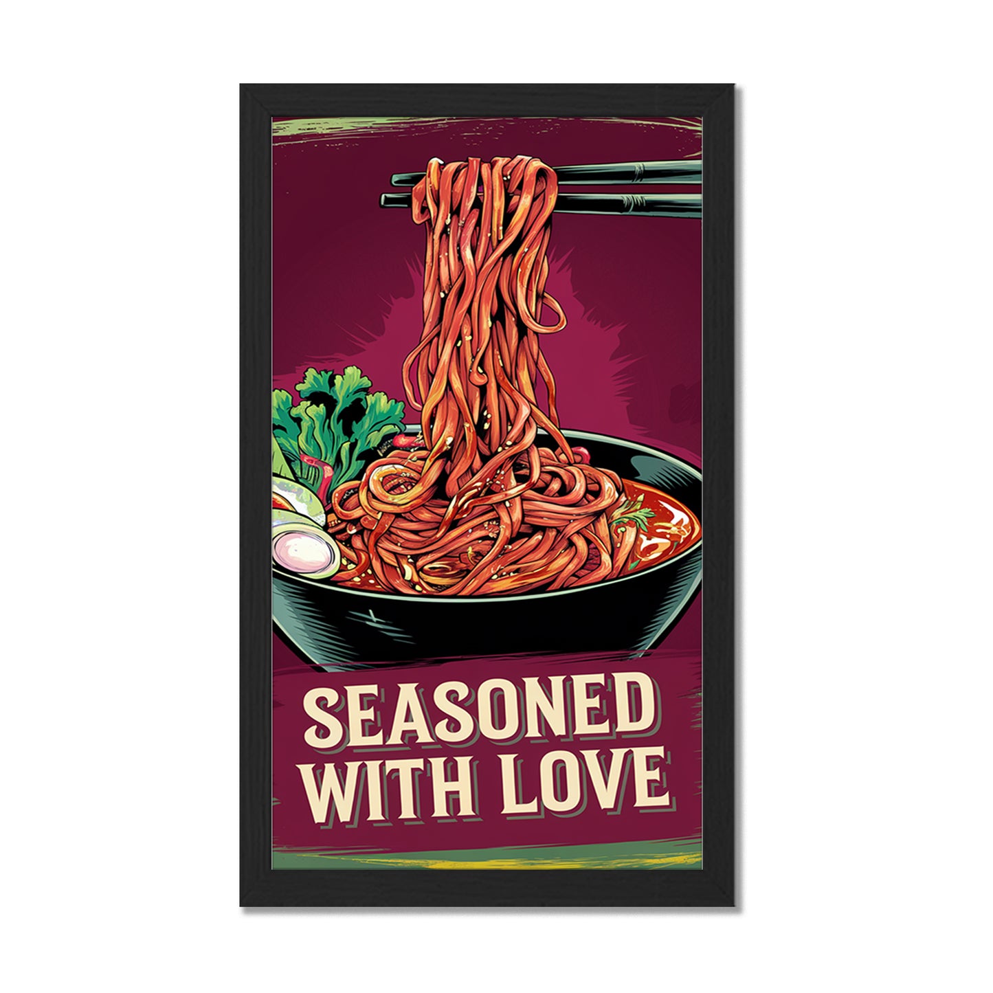 Seasoned Noodles Art Wall Frame