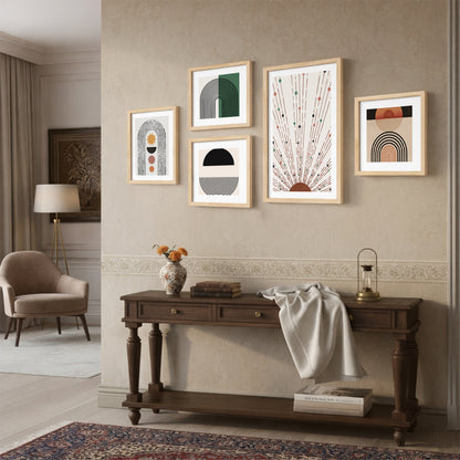 Modern Boho Wall Decor Set of 5