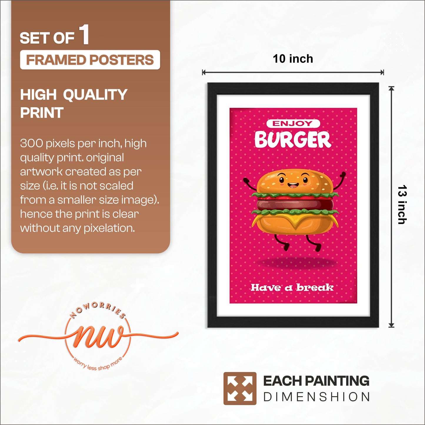 Burger Joy Wall Frame