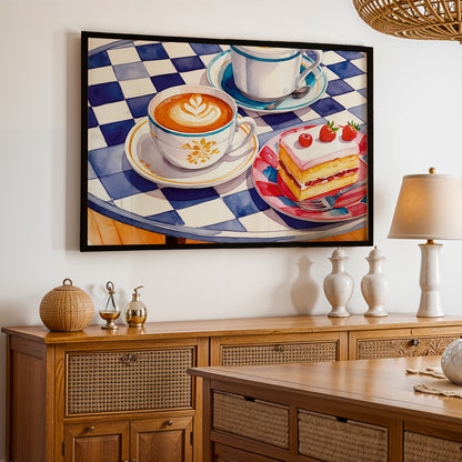 Coffee & Strawberry Delight Wall Frame