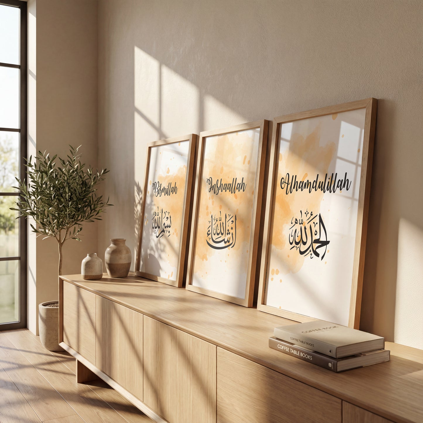 Bismillah, InshaAllah & Alhamdulillah Islamic Wall Art Set – 3
