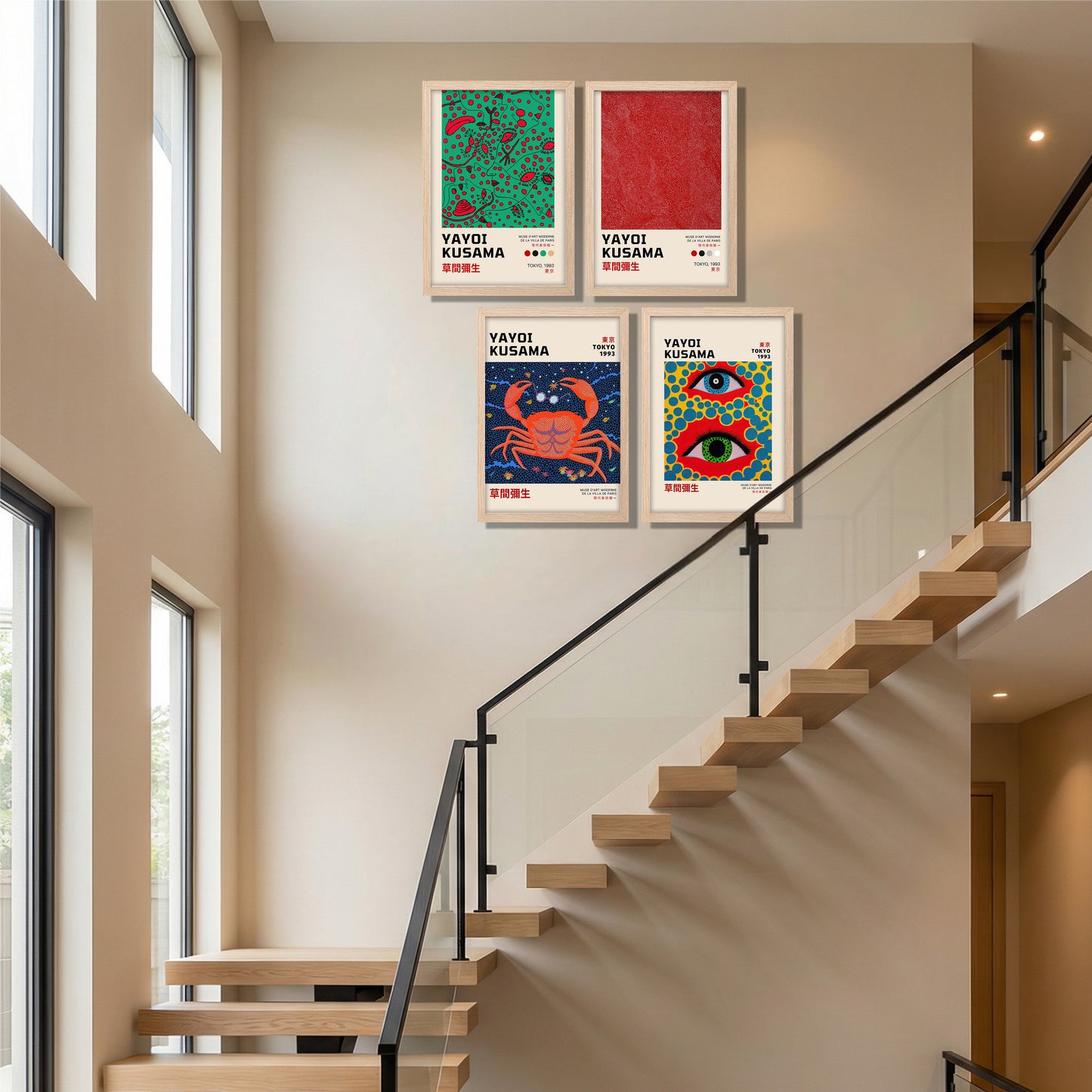 Kusama Inspired Art Print Set of 4
