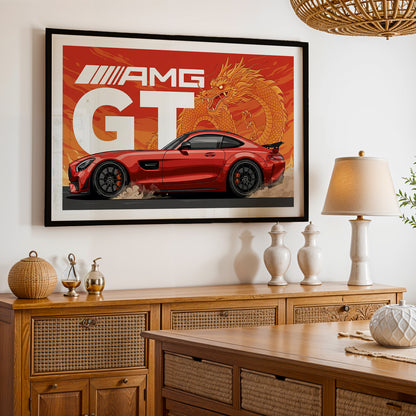 AMG GT Dragon Spirit Wall Art