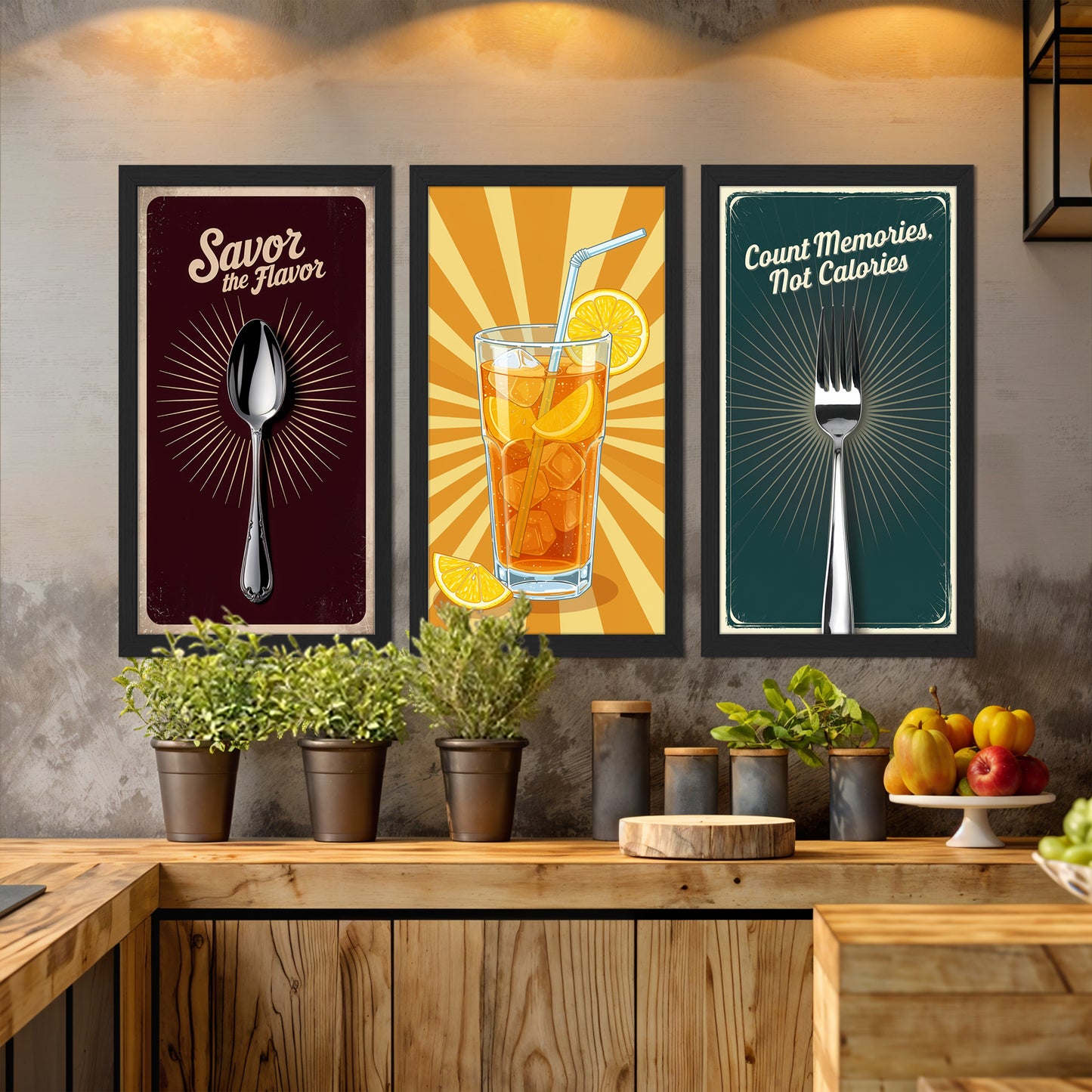 Flavor & Refresh Trio Wall Frame Set