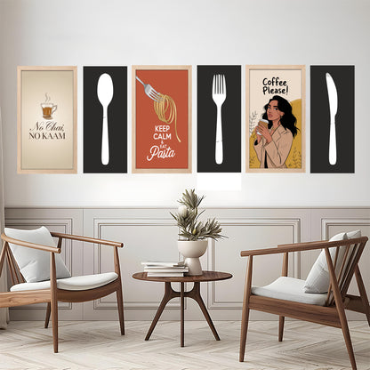 Modern Kitchen Quote Wall Art Set