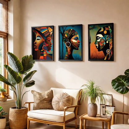 African Essence Trio Wall Frame Set of 2