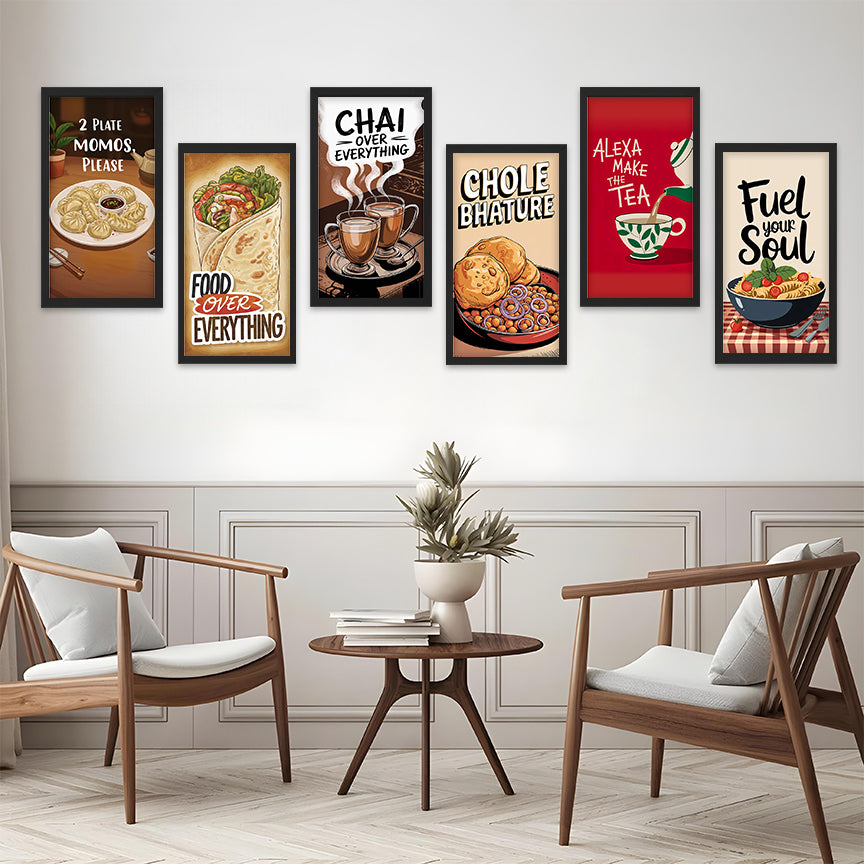 Desi Comfort Food Wall Frame Set
