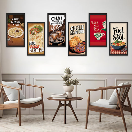 Desi Comfort Food Wall Frame Set