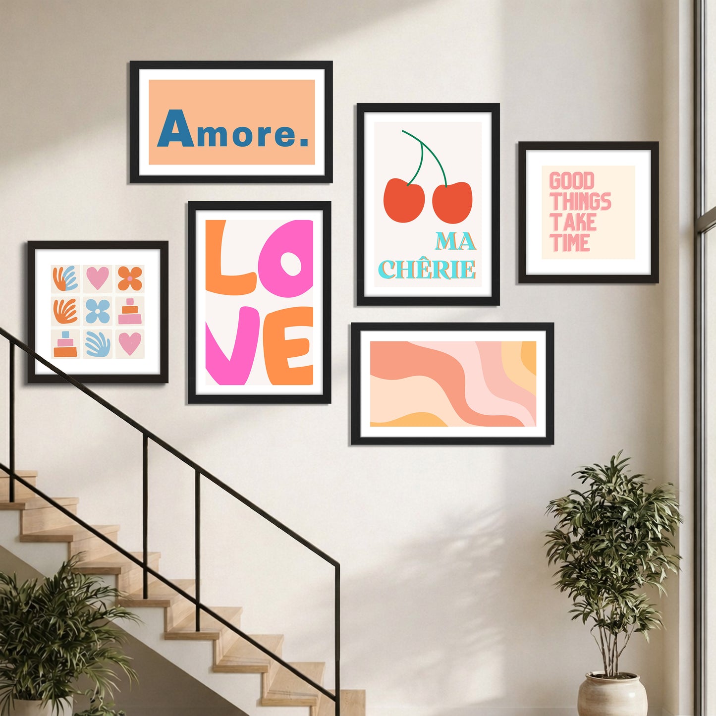 Love & Amore Wall Set of 6