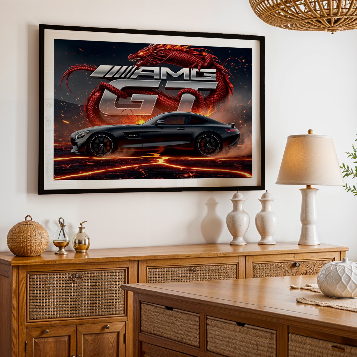 Mercedes-AMG GT Lava Beast Wall Art