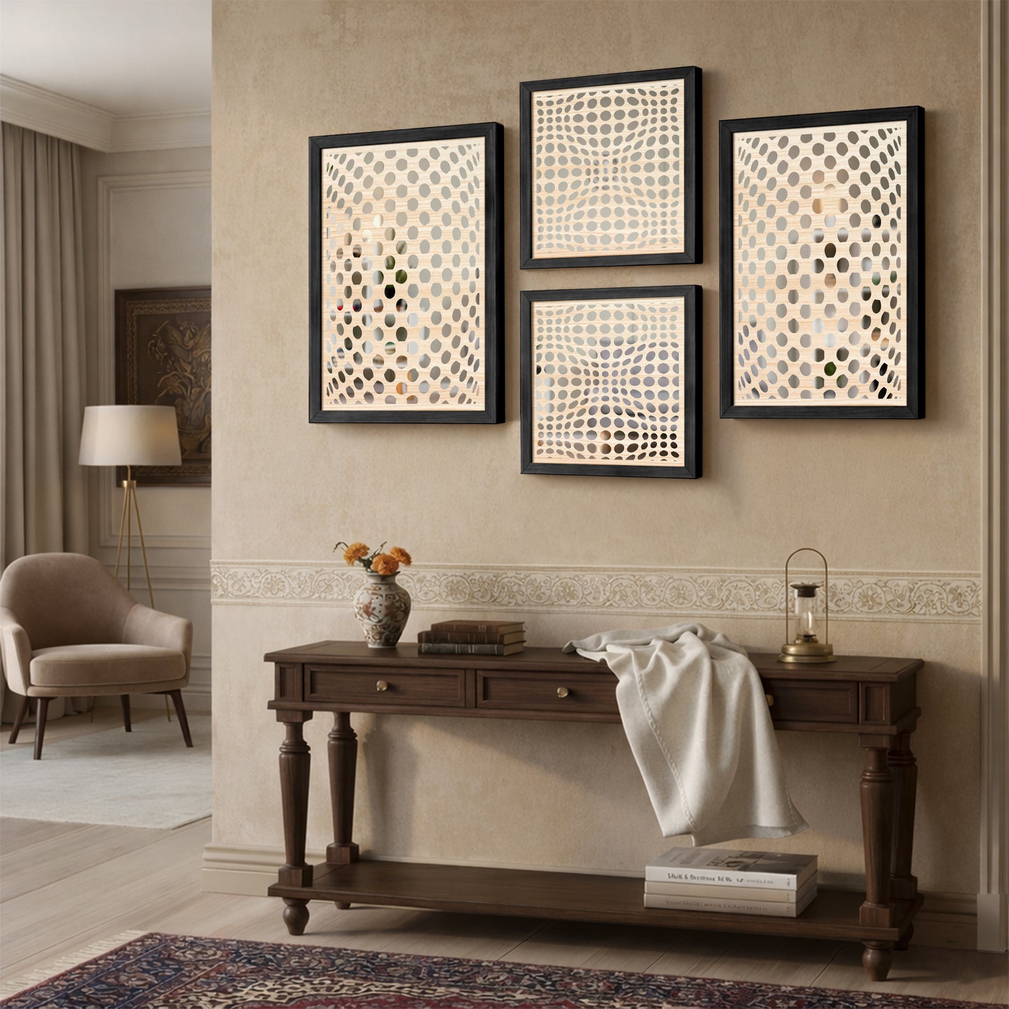 Geometric Knot Pattern Mirror Set