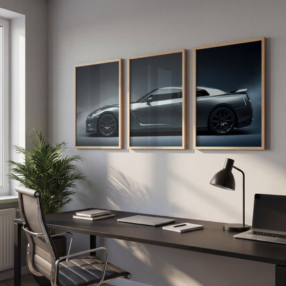 Stealth GT-R Wall Art Set of 3