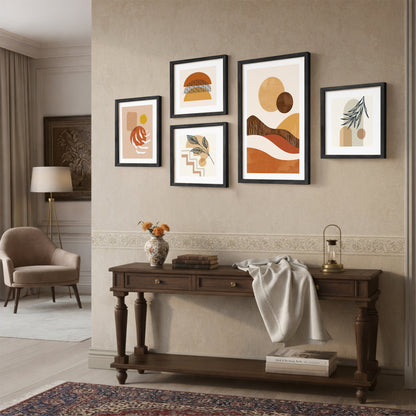 Modern Desert Wall Decor Set of 5