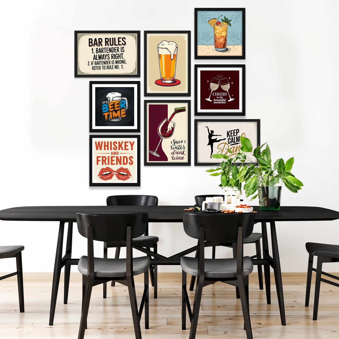 Cheers Gallery Wall Set of 8