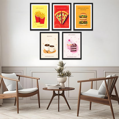 Foodie Kitchen Wall Art Set of 5