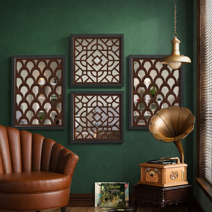 Scallop Arch Mirror Set Set of 4