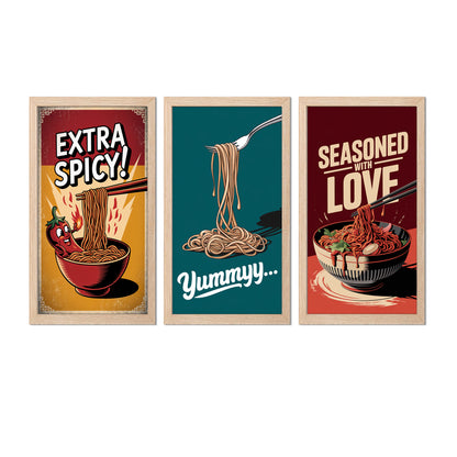 Spicy Noodle Trio Wall Frame