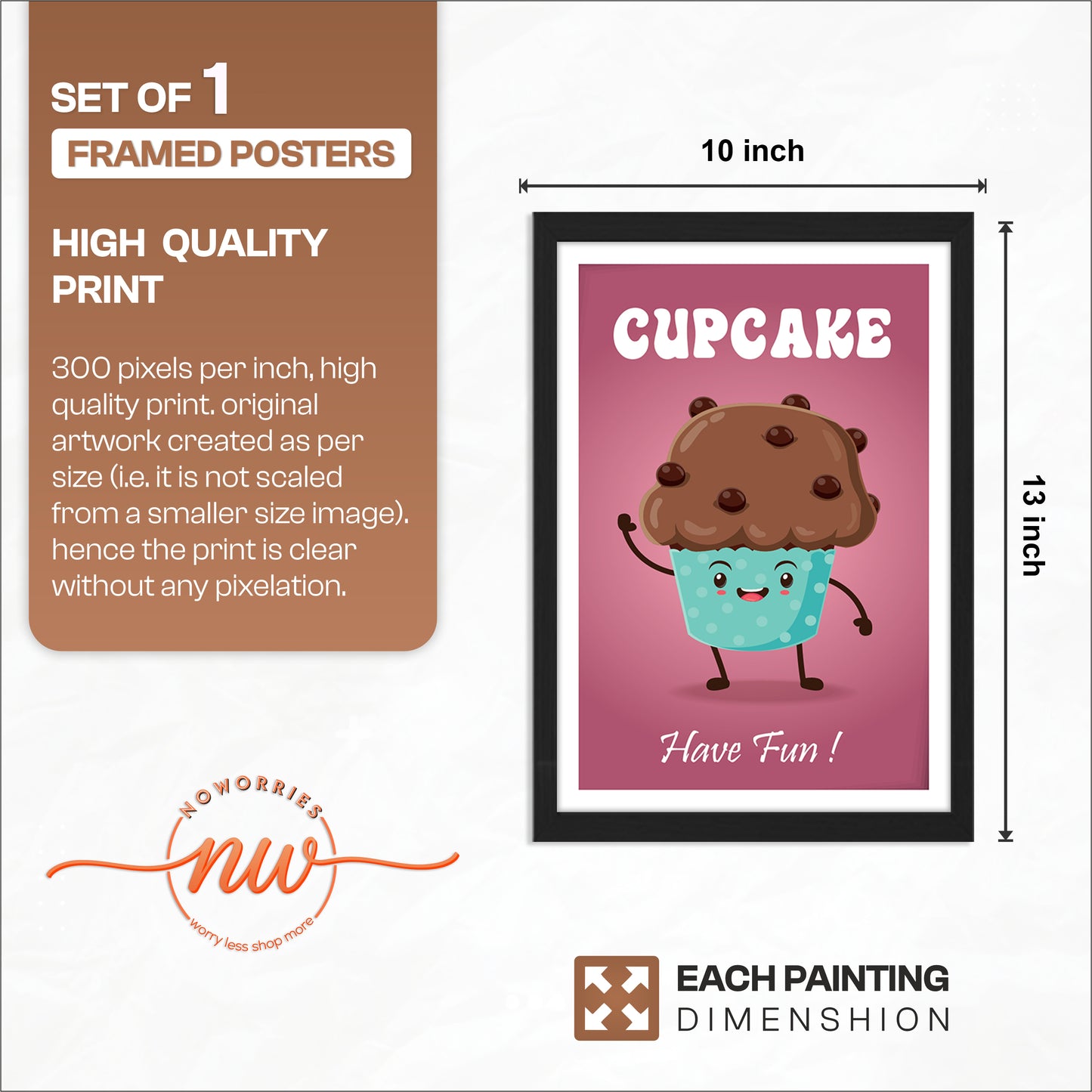 Fun Cupcake Wall Frame