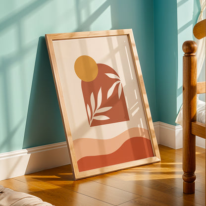 Abstract Floral Vase Wall Frame