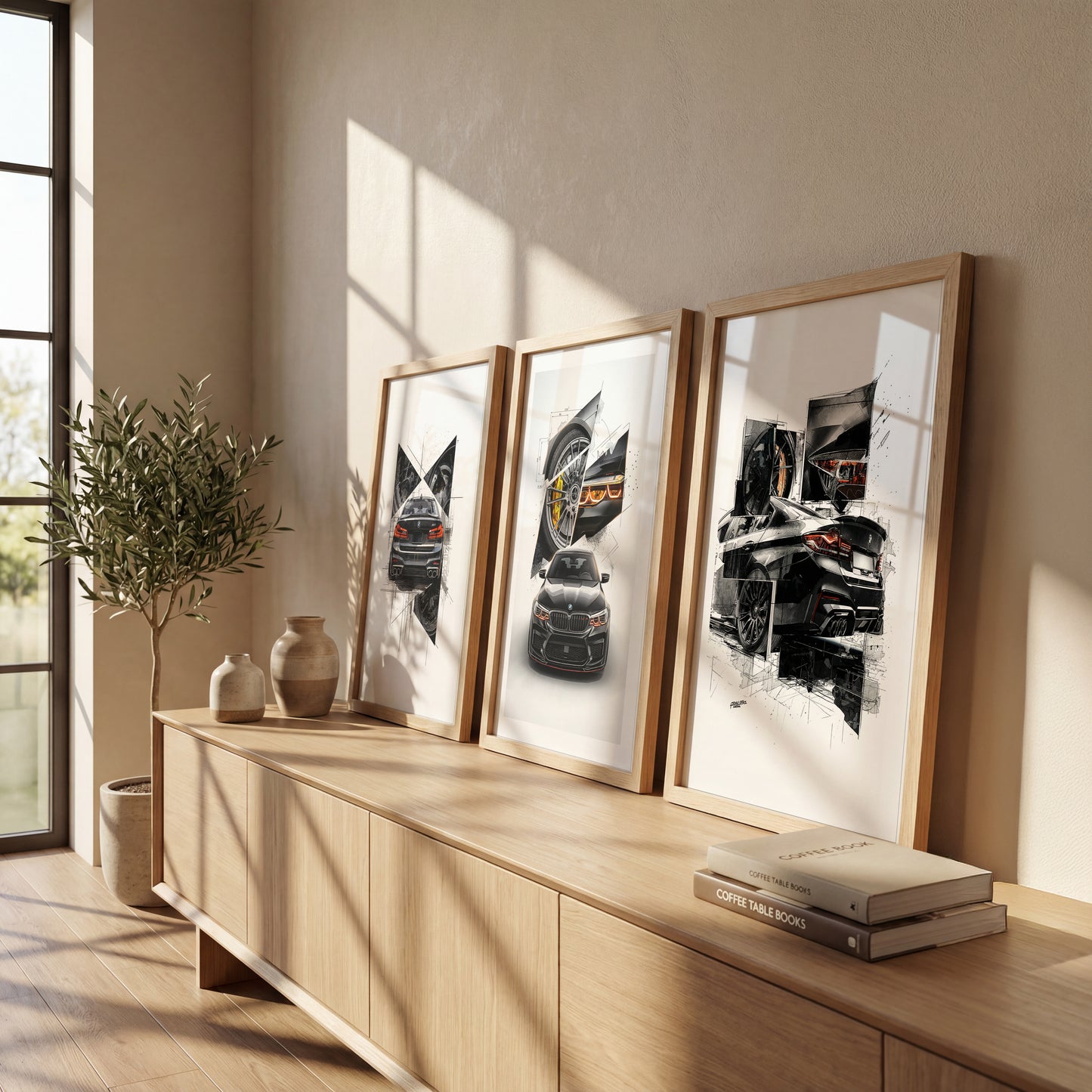 BMW Sketch Wall Frame Set of 3