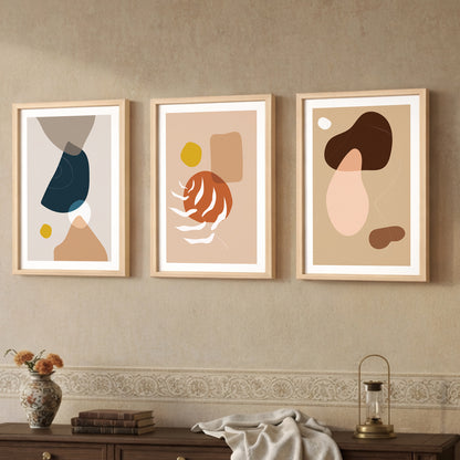 Contemporary Abstract Wall Art Set of 3