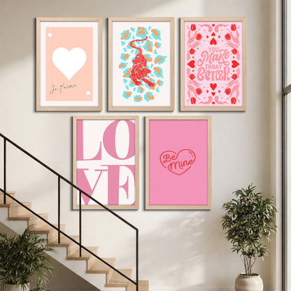 Love-Themed Wall Art Set of 5