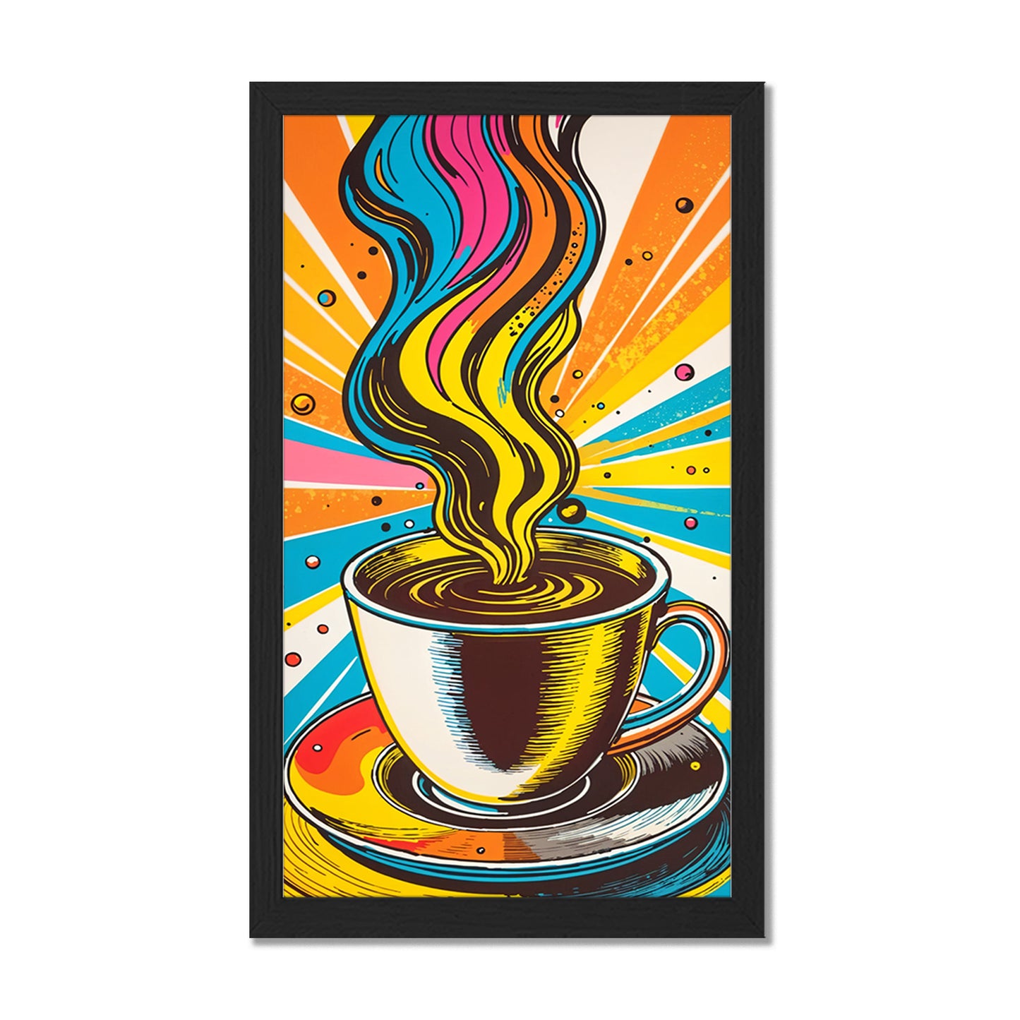 Vibrant Coffee Art Poster