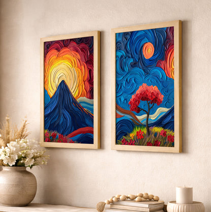 Vibrant Landscape Wall Art Set