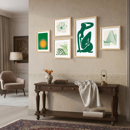 Organic Abstract Wall Set of 5