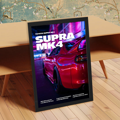 Supra MK4 Night Drive Wall Art