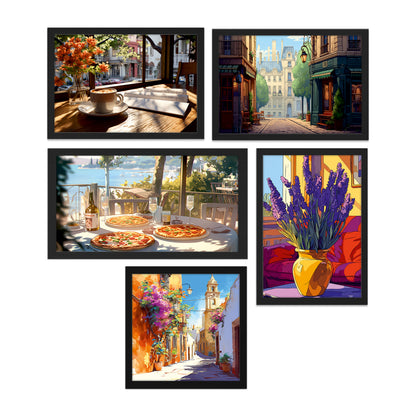 Coastal Cafe Vibes Wall Frame Set