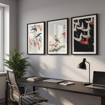 Japanese Bird & Crane Wall Art Collection