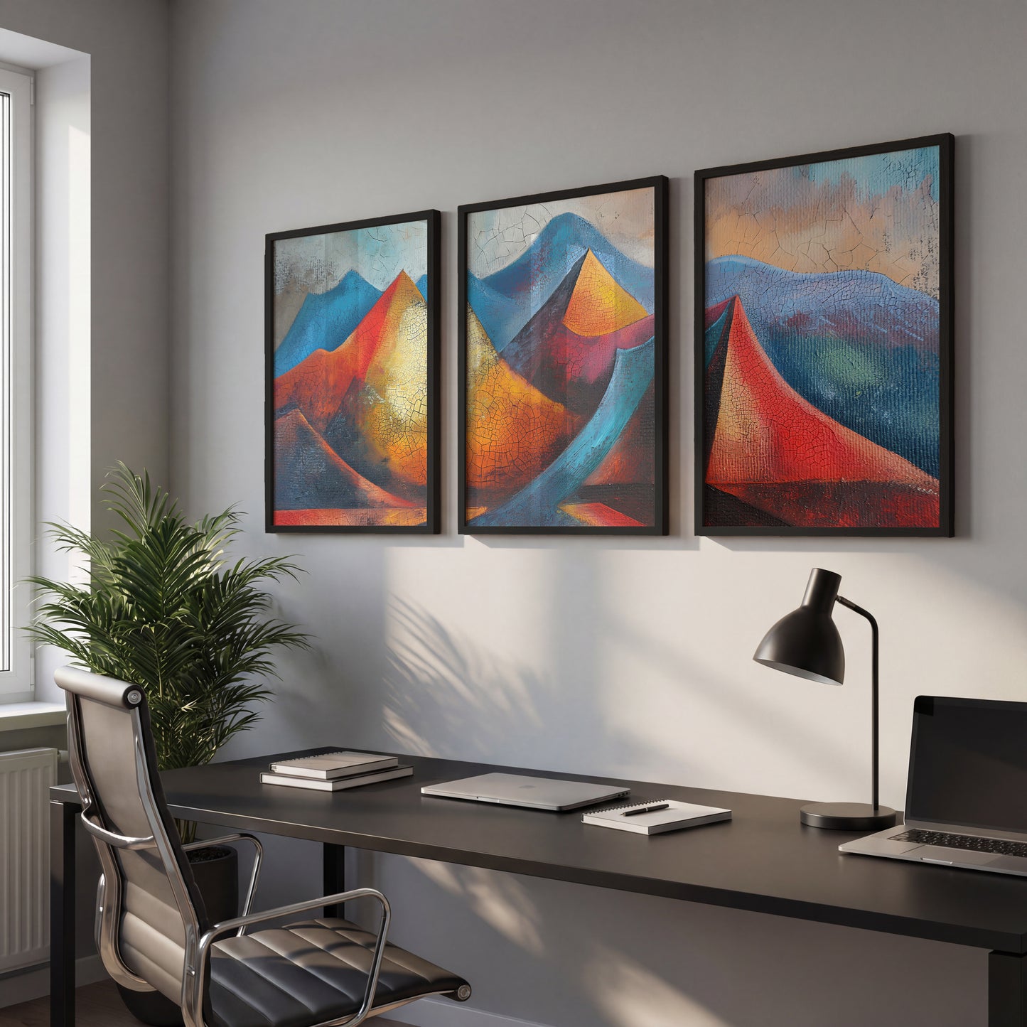 Abstract Peaks Wall Art Set of 3