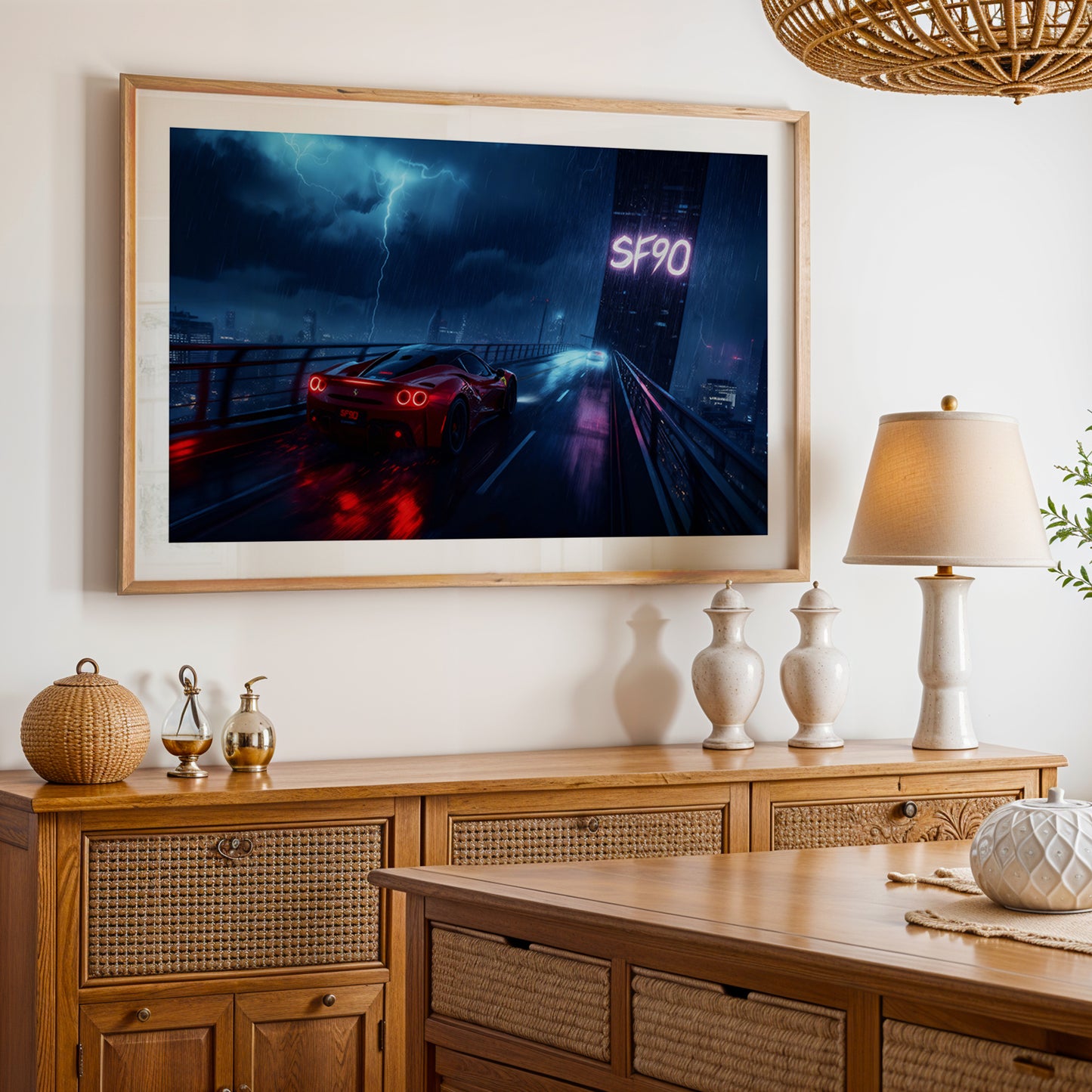 Ferrari SF90 Thunderstorm Wall Frame