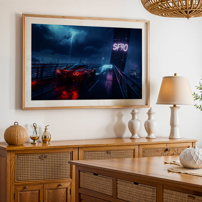 Ferrari SF90 Thunderstorm Wall Frame