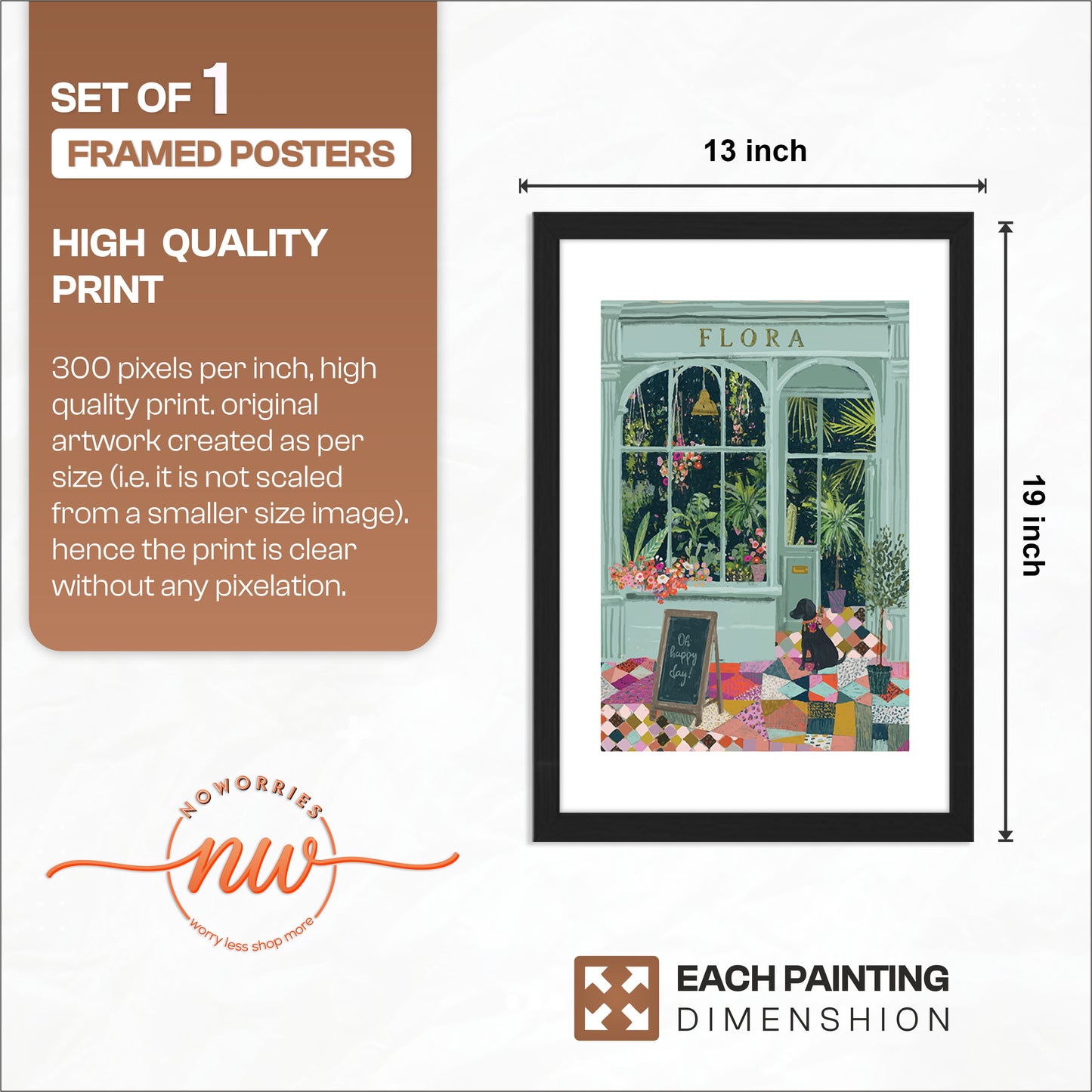 Flora Boutique Storefront Framed Wall Art