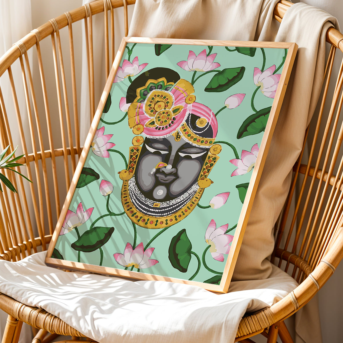 Krishna Lotus Art