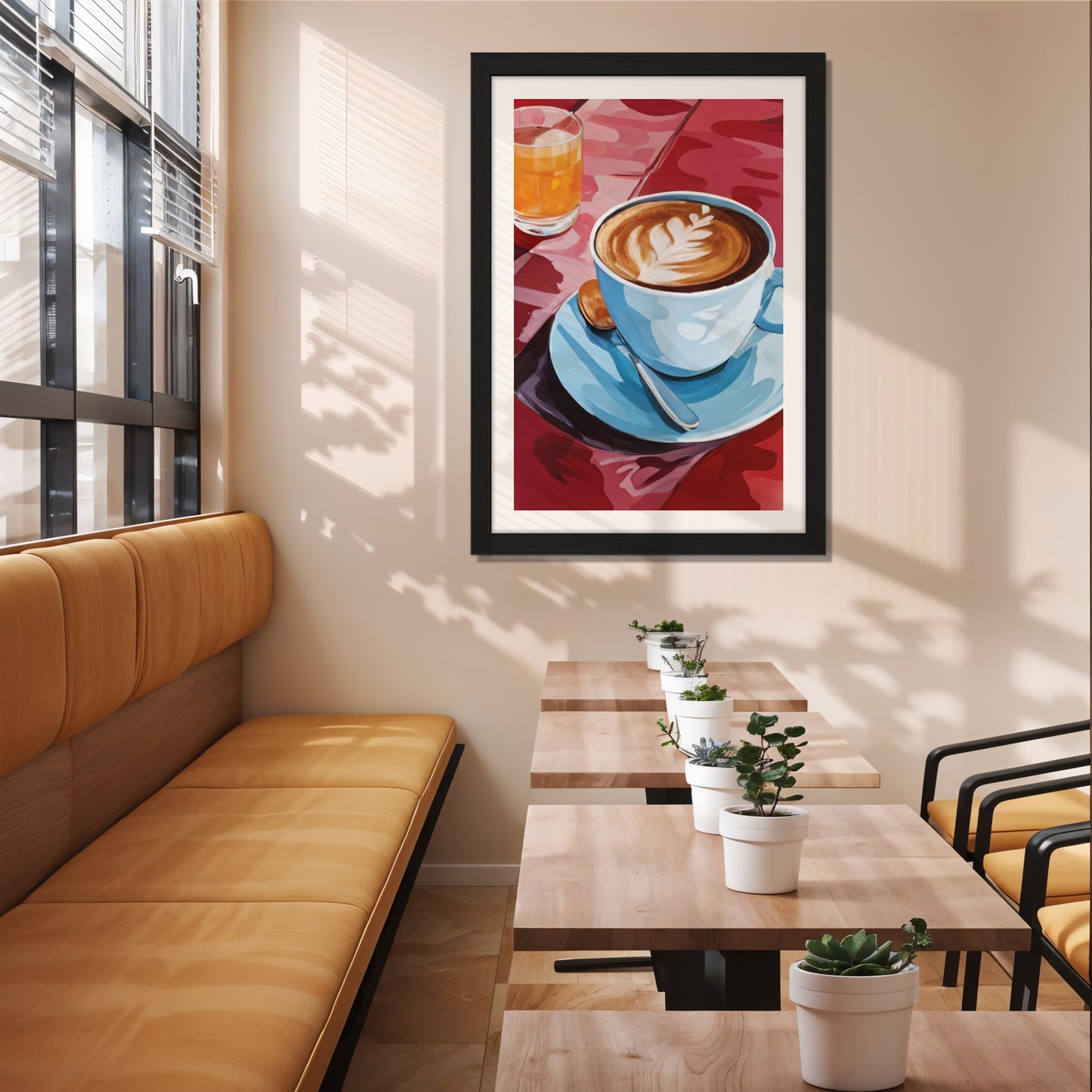 Morning Coffee Art Framed Poster Set of 1