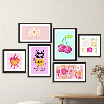 Cherry Pop Wall Set of 6