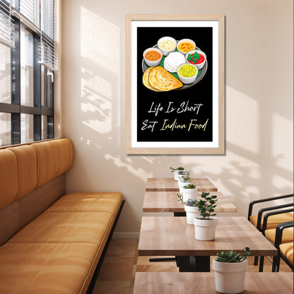 Indian Food Lover Wall Frame Set of 1
