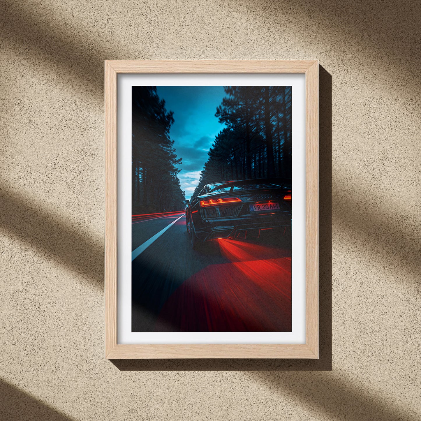 Audi R8 Tail Blaze Wall Frame