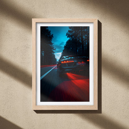 Audi R8 Tail Blaze Wall Frame
