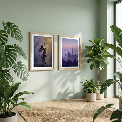 Dancer & Skyline Framed Set