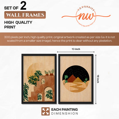 Boho Desert Oasis Wall Frame Set of 2
