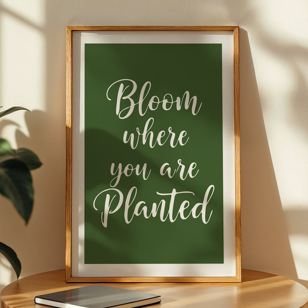 Motivational Botanical Quote Framed Poster