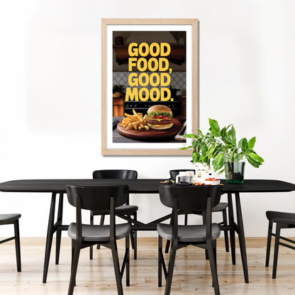 Good Food Good Mood Wall Frame Set of 1